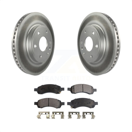 Front Coated Disc Brake Rotors And Semi-Metallic Pads Kit For Chevrolet Traverse GMC Acadia Buick Enclave Saturn Outlook Limited KGF-100047 by Transit Auto