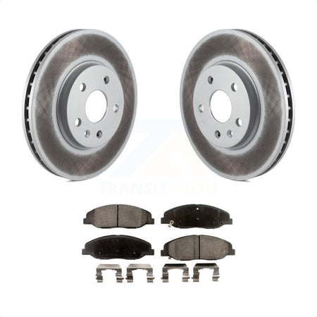 Front Coated Disc Brake Rotors And Semi-Metallic Pads Kit For Cadillac CTS KGF-100049 by Transit Auto