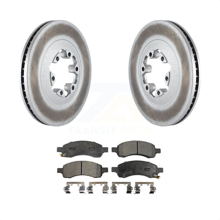 Front Coated Disc Brake Rotors And Semi-Metallic Pads Kit For Chevrolet Colorado GMC Canyon KGF-100051 by Transit Auto