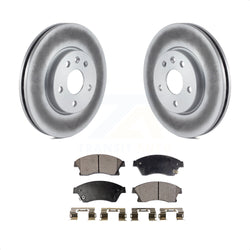 Front Coated Disc Brake Rotors And Semi-Metallic Pads Kit For Chevrolet Cruze Sonic Limited KGF-100058