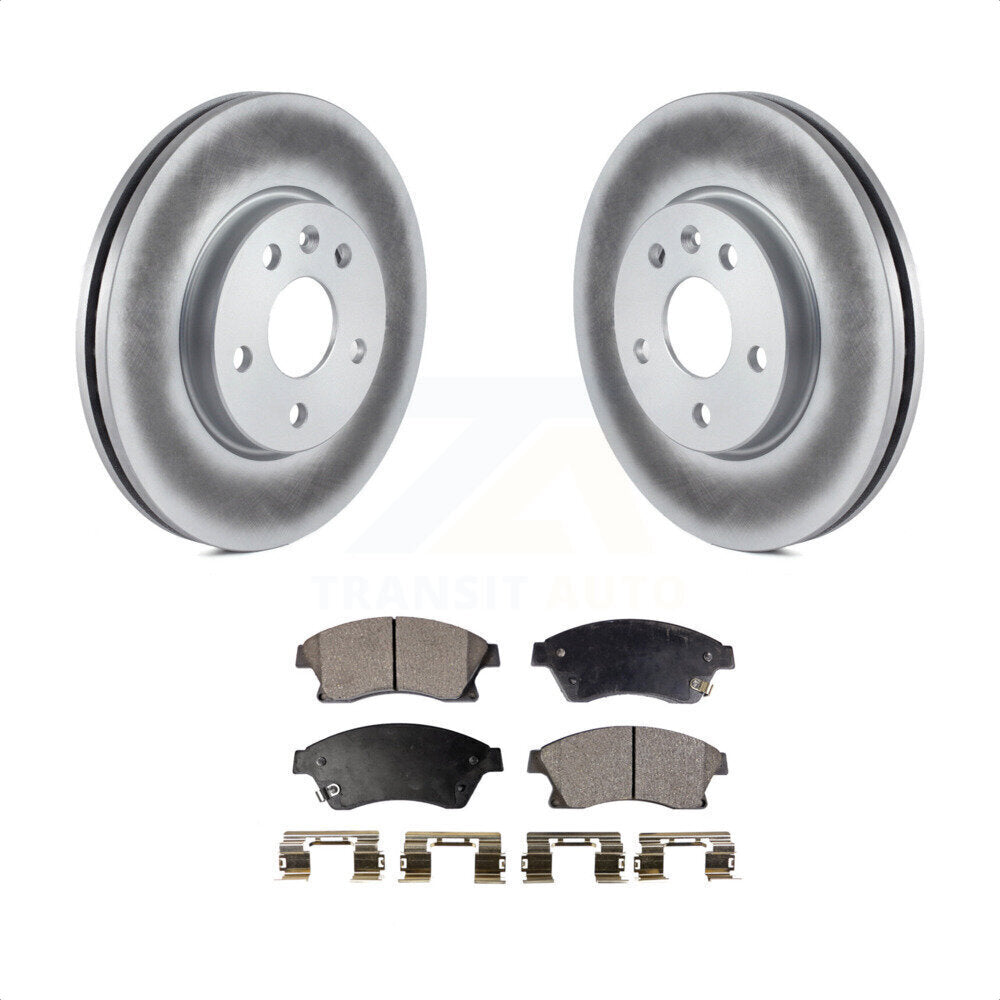 Front Coated Disc Brake Rotors And Semi-Metallic Pads Kit For Chevrolet Cruze Sonic Limited KGF-100058 by Transit Auto