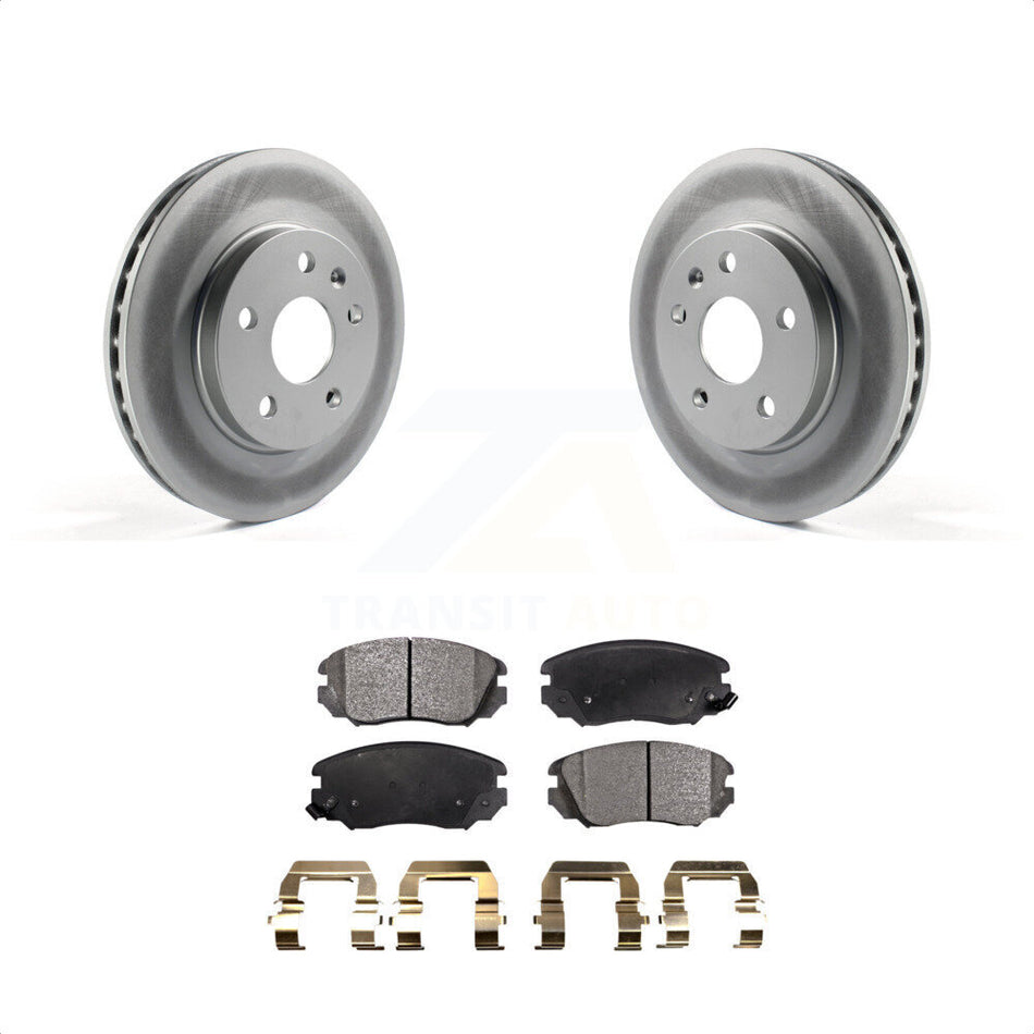 Front Coated Disc Brake Rotors And Semi-Metallic Pads Kit For Chevrolet Malibu Buick LaCrosse Regal Limited KGF-100060 by Transit Auto