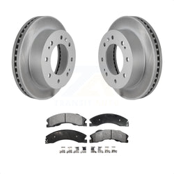 Front Coated Disc Brake Rotors And Semi-Metallic Pads Kit For Chevrolet Silverado 2500 HD GMC Sierra 3500 Suburban KGF-100062