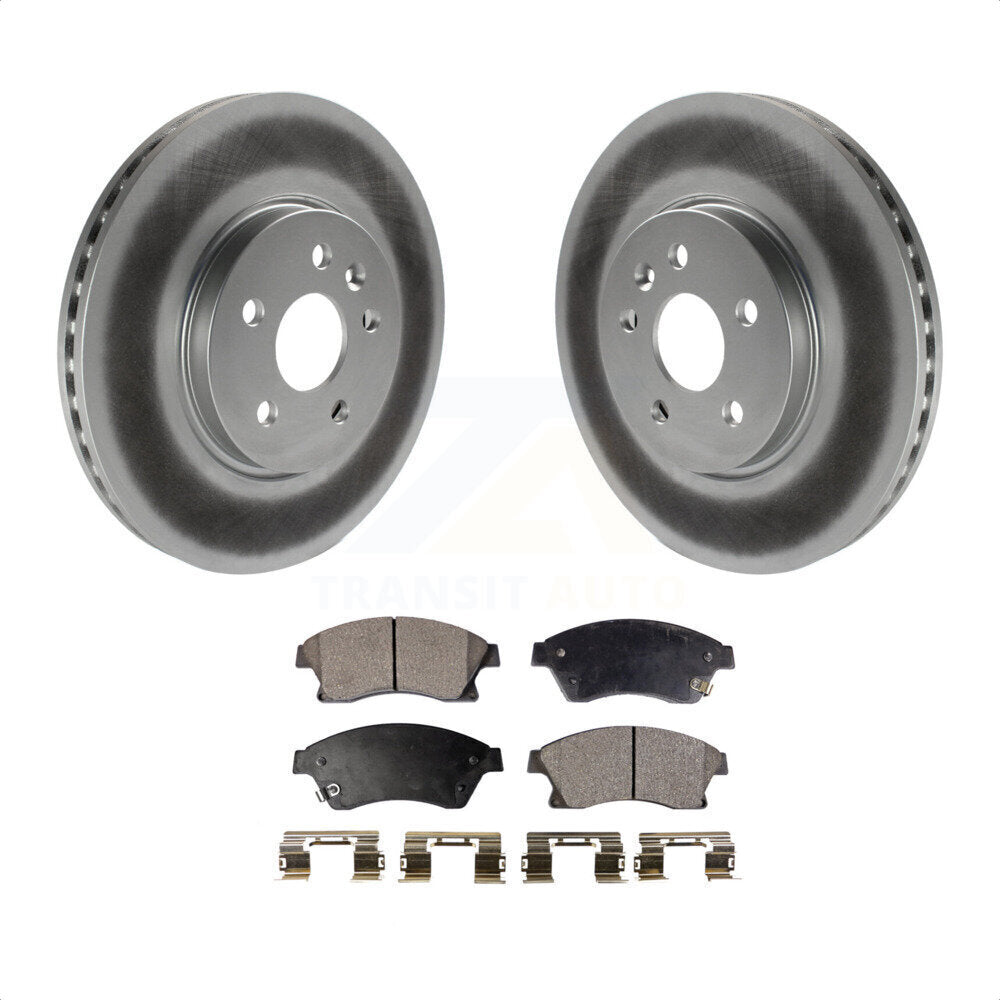 Front Coated Disc Brake Rotors And Semi-Metallic Pads Kit For Chevrolet Buick Encore Trax Sonic KGF-100065 by Transit Auto