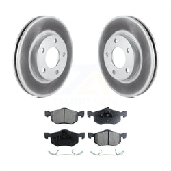 Front Coated Disc Brake Rotors And Semi-Metallic Pads Kit For Ford Escape Mazda Tribute Mercury Mariner KGF-100084