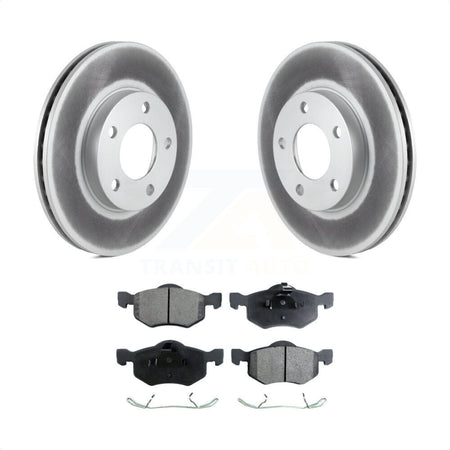 Front Coated Disc Brake Rotors And Semi-Metallic Pads Kit For Ford Escape Mazda Tribute Mercury Mariner KGF-100084 by Transit Auto