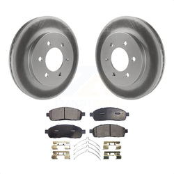 Front Coated Disc Brake Rotors And Semi-Metallic Pads Kit For Ford F-150 Lincoln Mark LT With 6 Lug Wheels 4WD KGF-100089