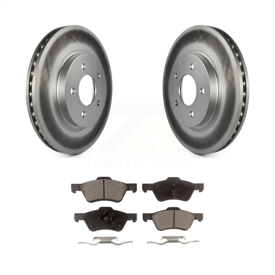 Front Coated Disc Brake Rotors And Semi-Metallic Pads Kit For Ford Escape Mercury Mariner KGF-100093 by Transit Auto