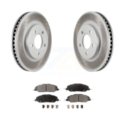 Front Coated Disc Brake Rotors And Semi-Metallic Pads Kit For 2005-2010 Ford Mustang Base KGF-100100