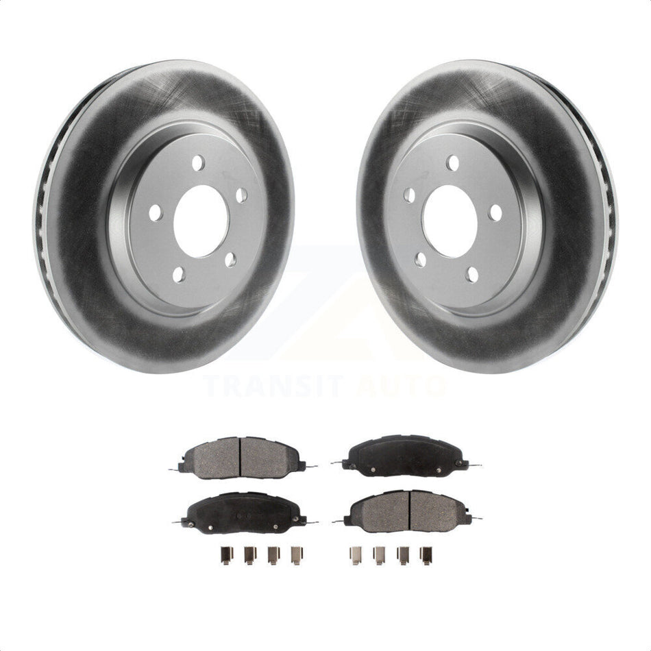 Front Coated Disc Brake Rotors And Semi-Metallic Pads Kit For Ford Mustang KGF-100102 by Transit Auto