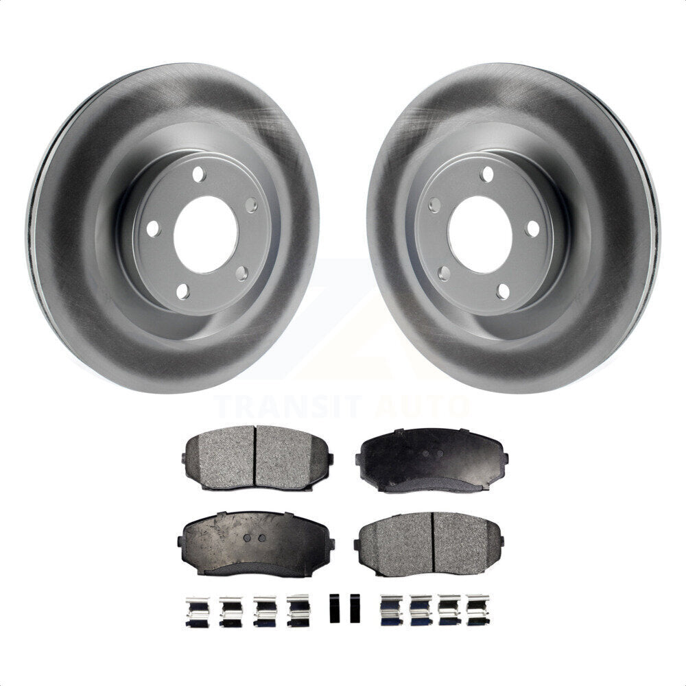 Front Coated Disc Brake Rotors And Semi-Metallic Pads Kit For Ford Edge Lincoln MKX KGF-100108 by Transit Auto