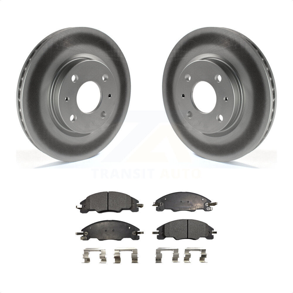 Front Coated Disc Brake Rotors And Semi-Metallic Pads Kit For 2008-2011 Ford Focus KGF-100110 by Transit Auto