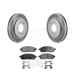 Front Coated Disc Brake Rotors And Semi-Metallic Pads Kit For 2009 Ford F-150 With 6 Lug Wheels KGF-100113