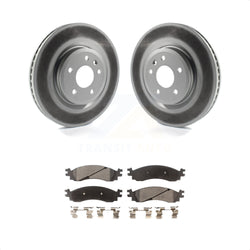 Front Coated Disc Brake Rotors And Semi-Metallic Pads Kit For 2010-2012 Ford Taurus SHO KGF-100114