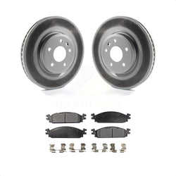 Front Coated Disc Brake Rotors And Semi-Metallic Pads Kit For 2009-2010 Lincoln MKS KGF-100115