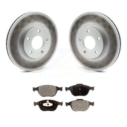 Front Coated Disc Brake Rotors And Semi-Metallic Pads Kit For 2010-2013 Ford Connect KGF-100118