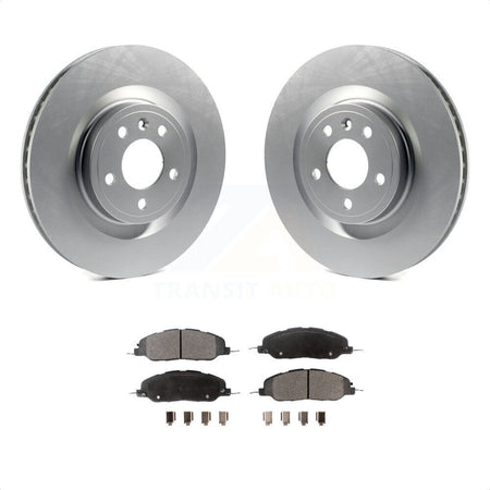 Front Coated Disc Brake Rotors And Semi-Metallic Pads Kit For Ford Mustang KGF-100120 by Transit Auto