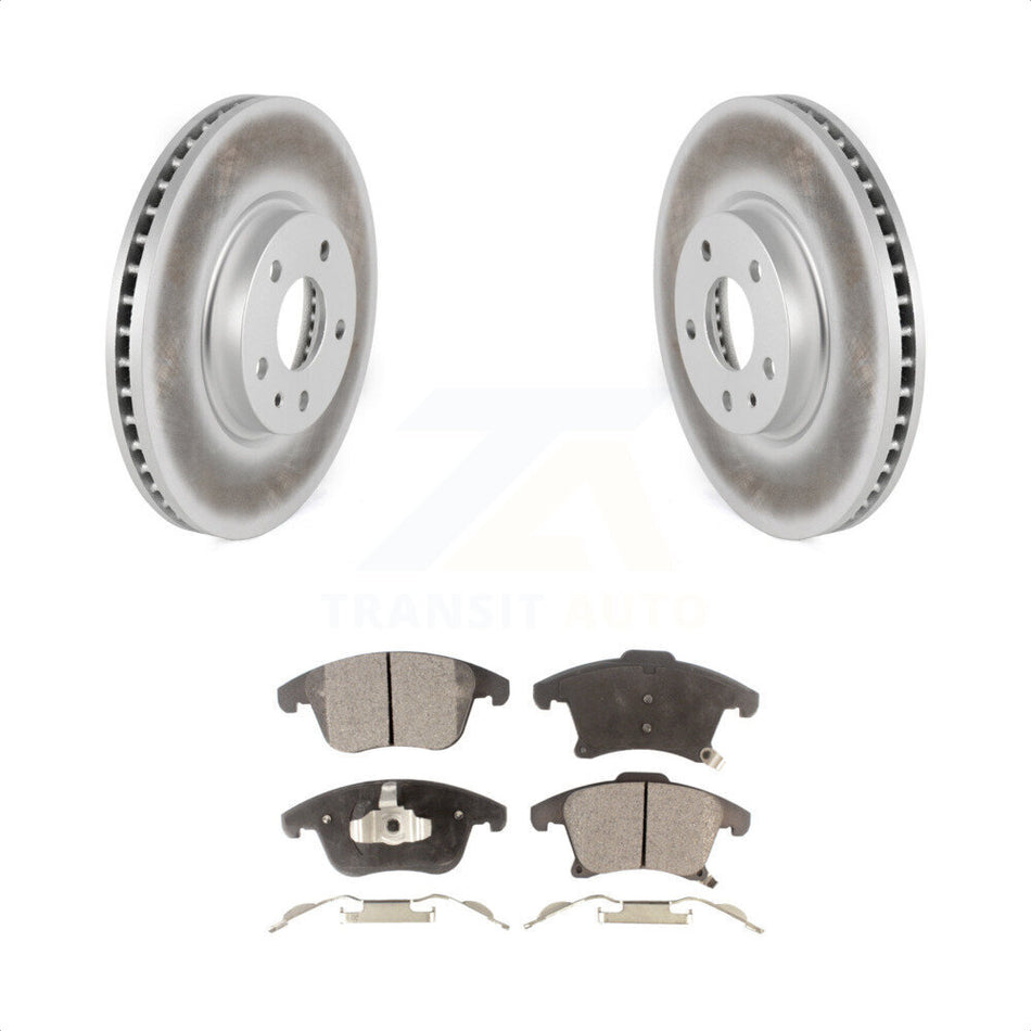 Front Coated Disc Brake Rotors And Semi-Metallic Pads Kit For Ford Fusion Lincoln MKZ KGF-100124 by Transit Auto