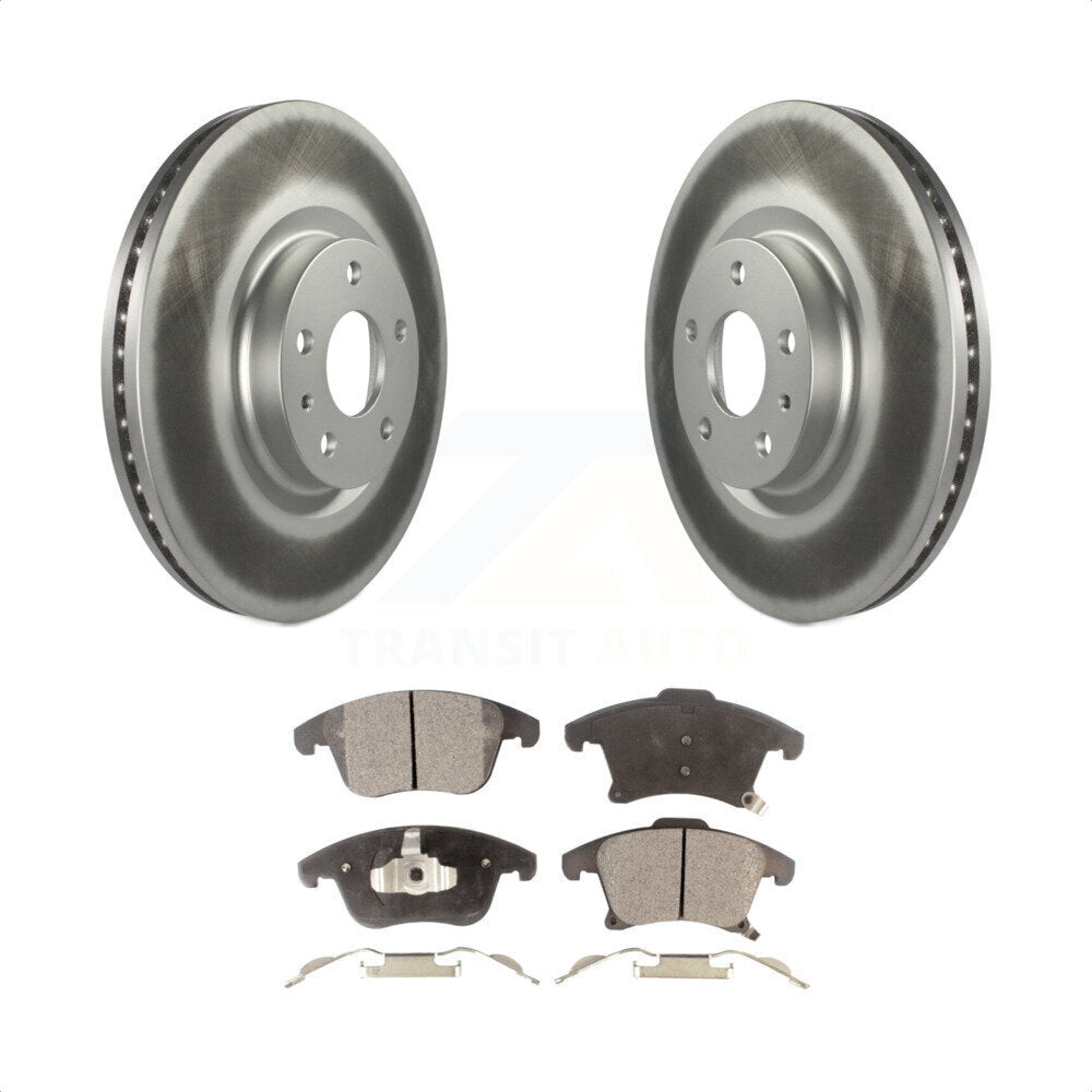 Front Coated Disc Brake Rotors And Semi-Metallic Pads Kit For Ford Fusion Lincoln MKZ KGF-100125 by Transit Auto