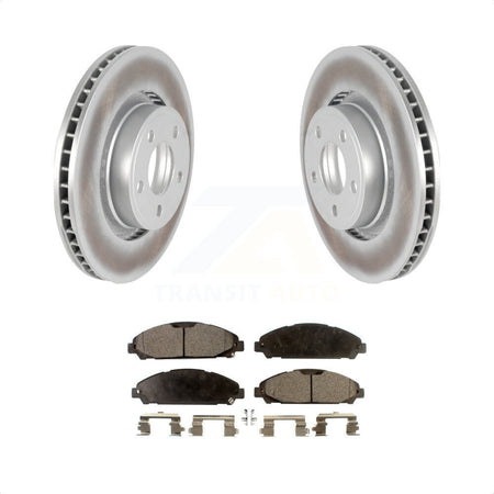 Front Coated Disc Brake Rotors And Semi-Metallic Pads Kit For Ford Mustang KGF-100128 by Transit Auto