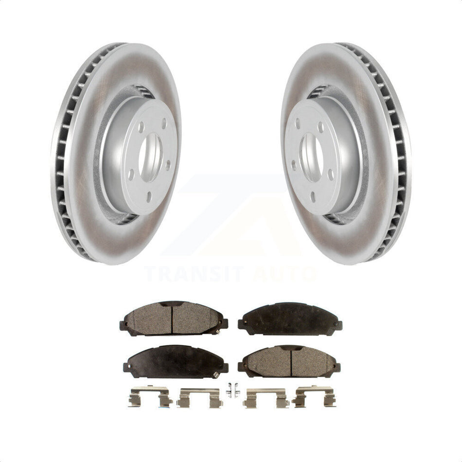 Front Coated Disc Brake Rotors And Semi-Metallic Pads Kit For Ford Mustang KGF-100128 by Transit Auto