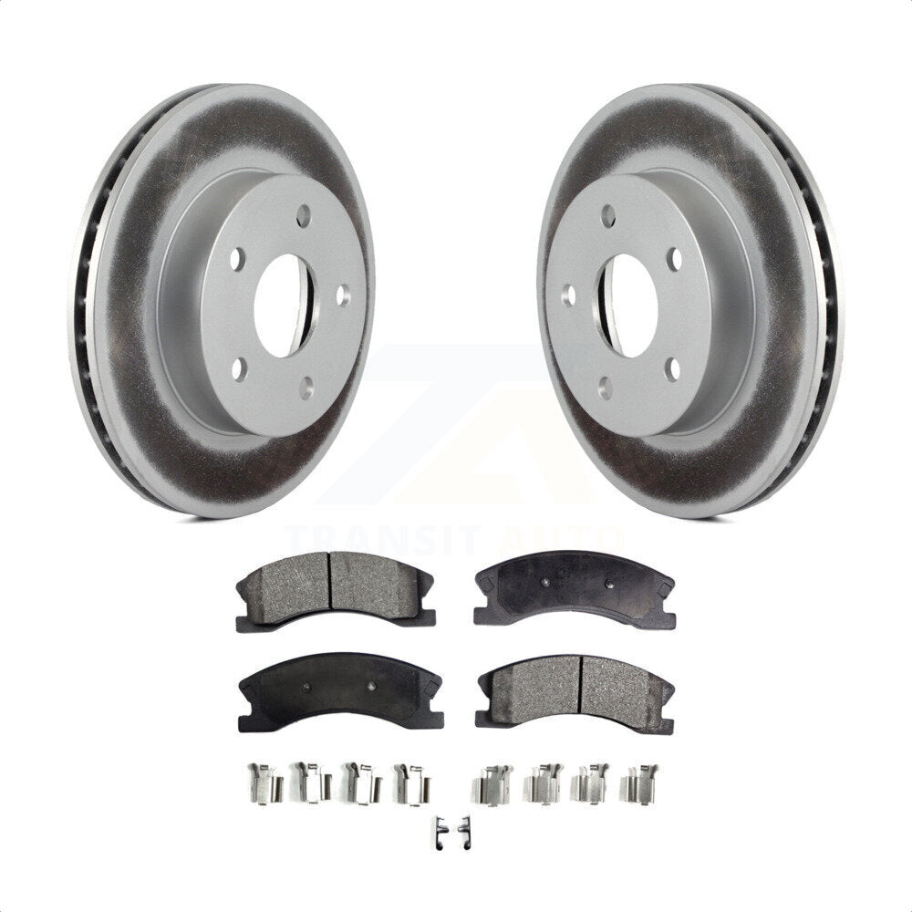 Front Coated Disc Brake Rotors And Semi-Metallic Pads Kit For Jeep Grand Cherokee KGF-100135 by Transit Auto