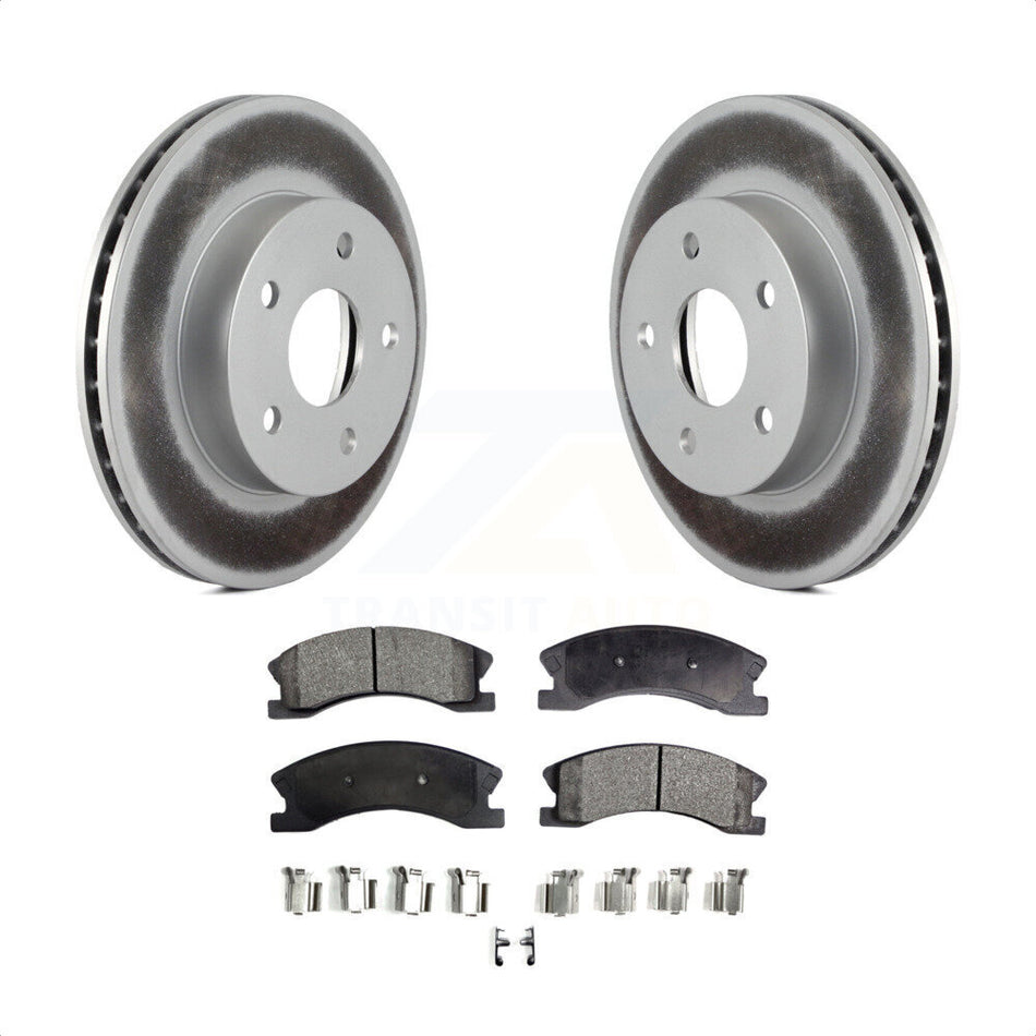 Front Coated Disc Brake Rotors And Semi-Metallic Pads Kit For Jeep Grand Cherokee KGF-100135 by Transit Auto