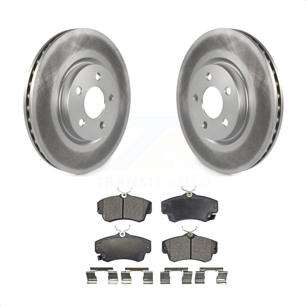 Front Coated Disc Brake Rotors And Semi-Metallic Pads Kit For Chrysler PT Cruiser KGF-100140 by Transit Auto