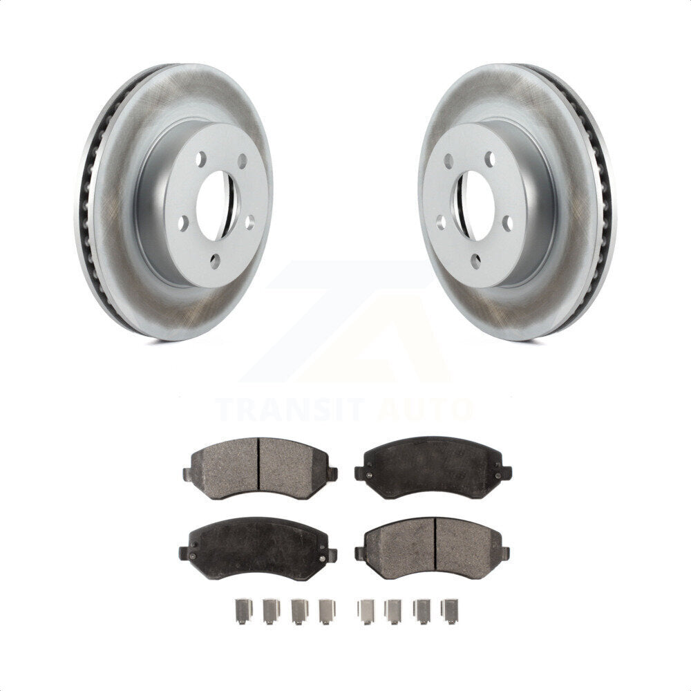 Front Coated Disc Brake Rotors And Semi-Metallic Pads Kit For 2002-2007 Jeep Liberty KGF-100141 by Transit Auto