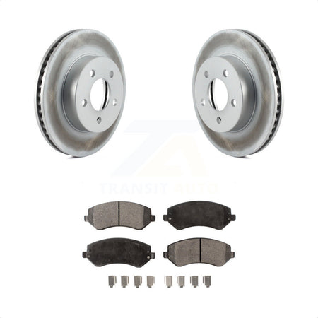 Front Coated Disc Brake Rotors And Semi-Metallic Pads Kit For 2002-2007 Jeep Liberty KGF-100141 by Transit Auto