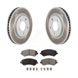 Front Coated Disc Brake Rotors And Semi-Metallic Pads Kit For Dodge Grand Caravan Chrysler Voyager KGF-100144