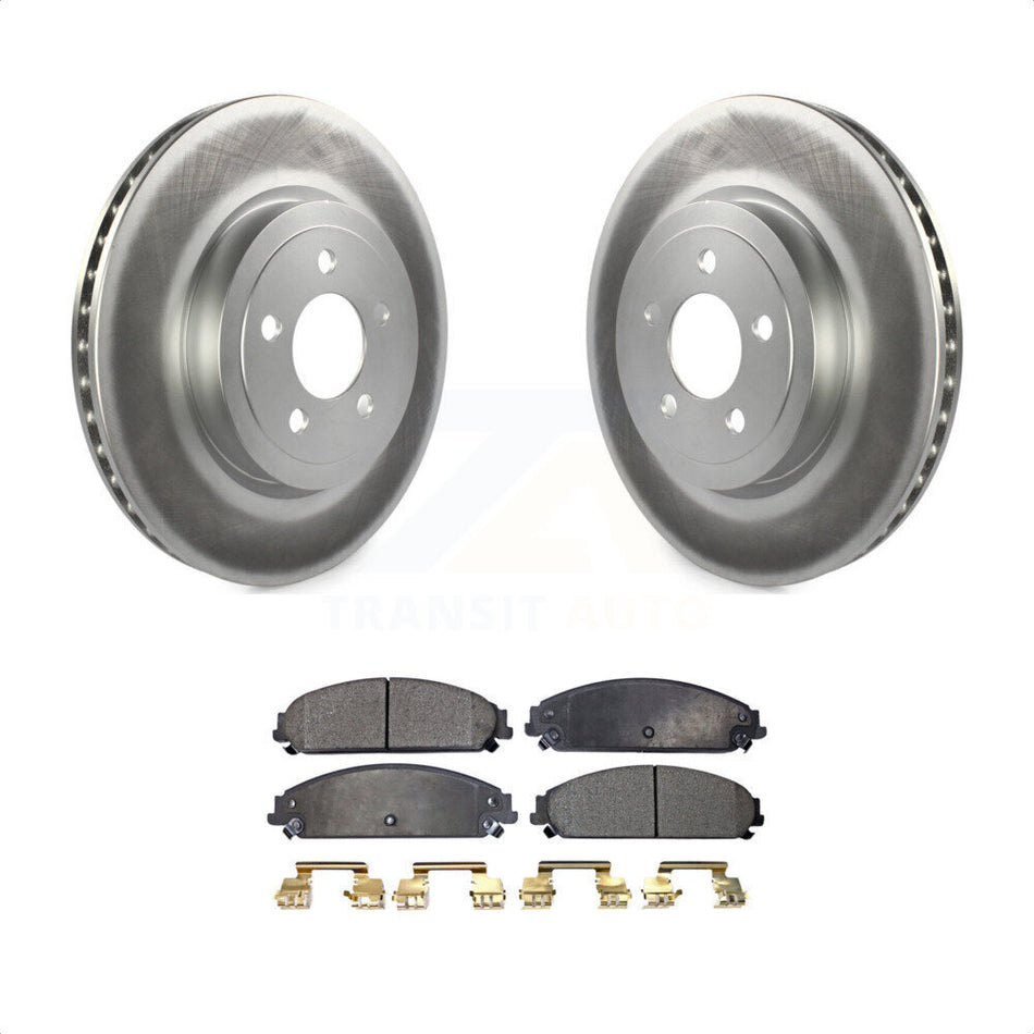 Front Coated Disc Brake Rotors And Semi-Metallic Pads Kit For Dodge Charger Chrysler 300 Challenger Magnum KGF-100153 by Transit Auto