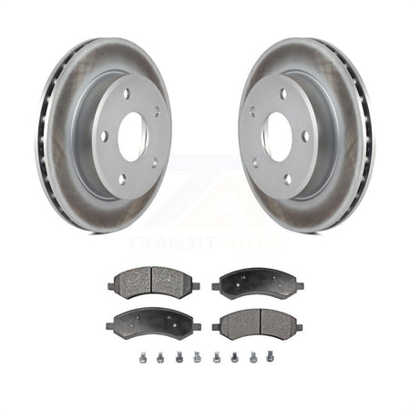 Front Coated Disc Brake Rotors And Semi-Metallic Pads Kit For Dakota Dodge Mitsubishi Raider Ram KGF-100154 by Transit Auto