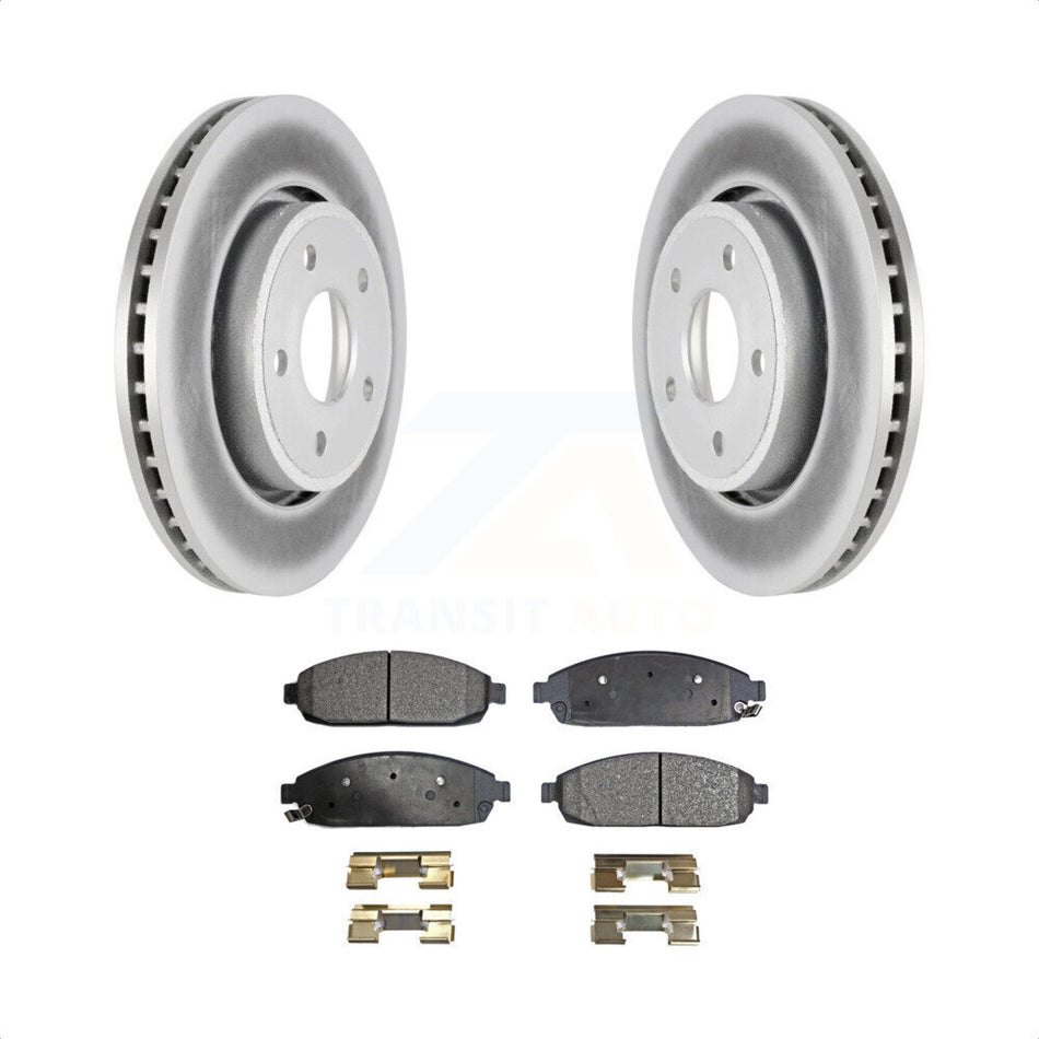 Front Coated Disc Brake Rotors And Semi-Metallic Pads Kit For Jeep Grand Cherokee Commander KGF-100155 by Transit Auto