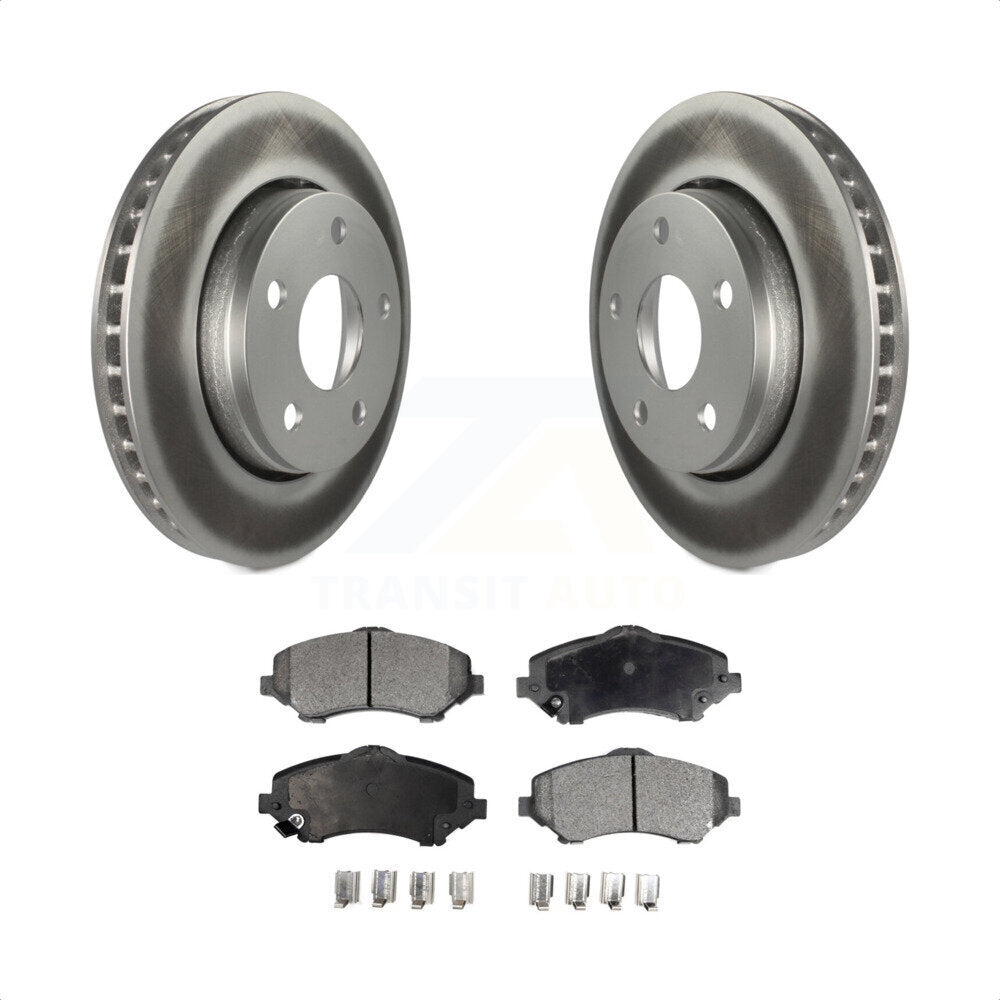 Front Coated Disc Brake Rotors And Semi-Metallic Pads Kit For Jeep Wrangler JK KGF-100160 by Transit Auto