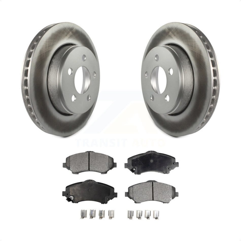 Front Coated Disc Brake Rotors And Semi-Metallic Pads Kit For Jeep Liberty Dodge Nitro KGF-100161 by Transit Auto