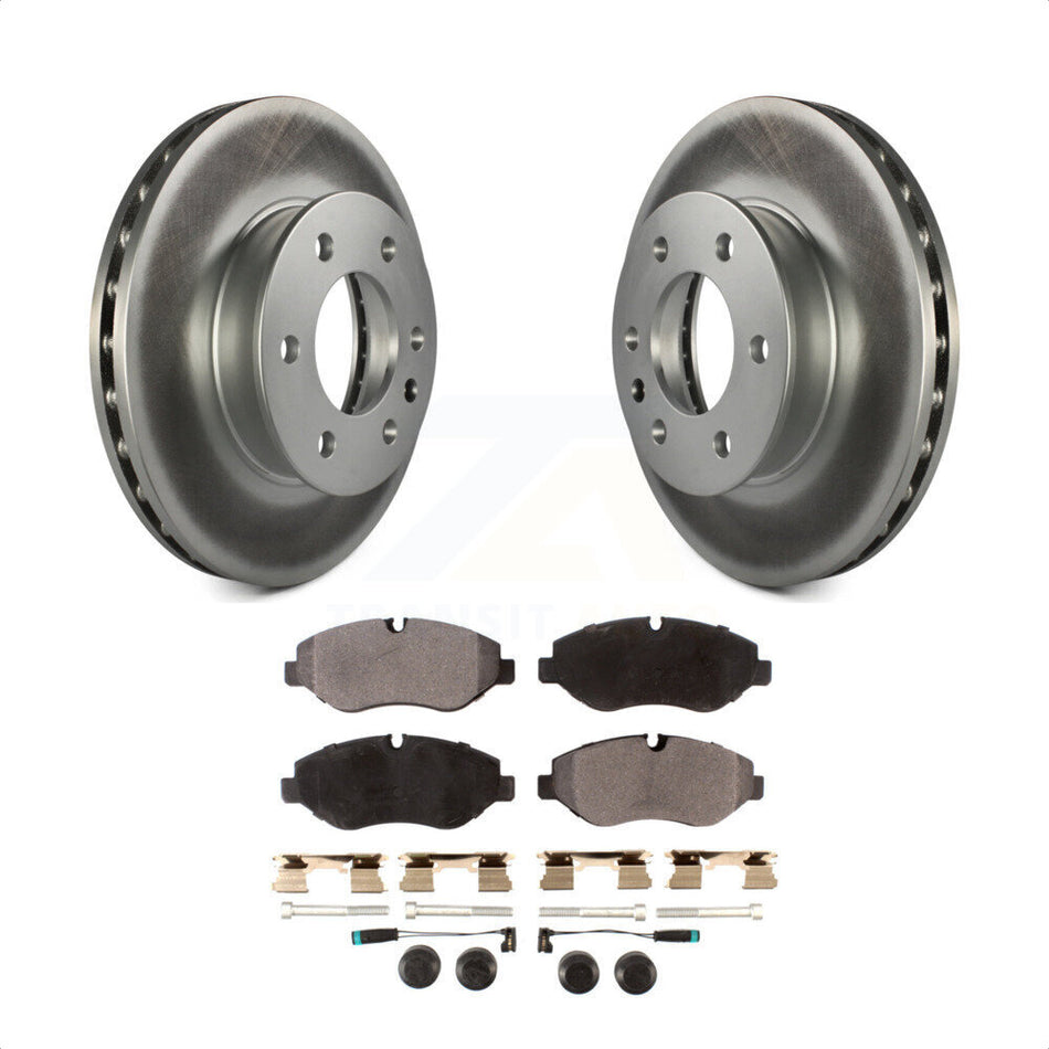 Front Coated Disc Brake Rotors And Semi-Metallic Pads Kit For Sprinter 2500 Mercedes-Benz Freightliner Dodge KGF-100162 by Transit Auto