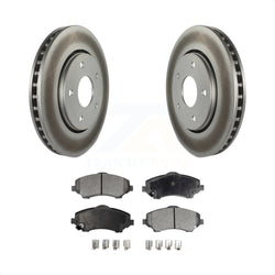 Front Coated Disc Brake Rotors And Semi-Metallic Pads Kit For Dodge Grand Caravan Chrysler Town & Country Journey Volkswagen Routan Ram C/V KGF-100163