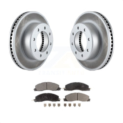 Front Coated Disc Brake Rotors And Semi-Metallic Pads Kit For Ram 2500 3500 1500 Dodge KGF-100167
