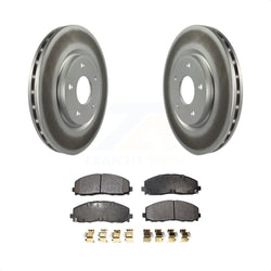 Front Coated Disc Brake Rotors And Semi-Metallic Pads Kit For Dodge Grand Caravan Chrysler Journey Town & Country Pacifica Ram C/V Volkswagen Routan Voyager KGF-100173