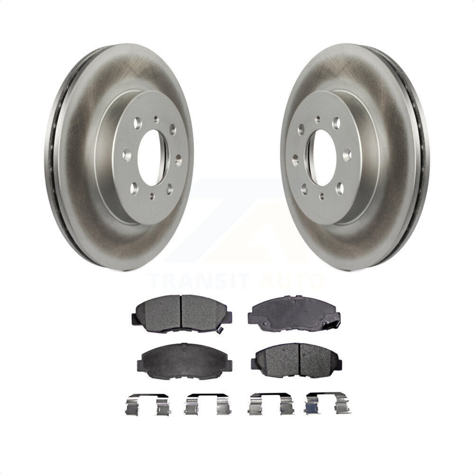 Front Coated Disc Brake Rotors And Semi-Metallic Pads Kit For Honda Civic Insight Acura EL KGF-100180 by Transit Auto