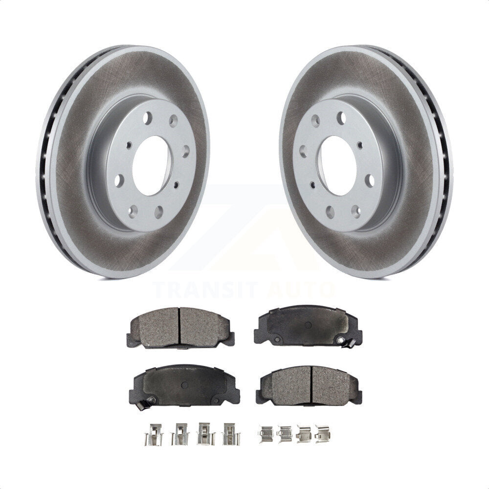 Front Coated Disc Brake Rotors And Semi-Metallic Pads Kit For Honda Civic del Sol CRX KGF-100183 by Transit Auto