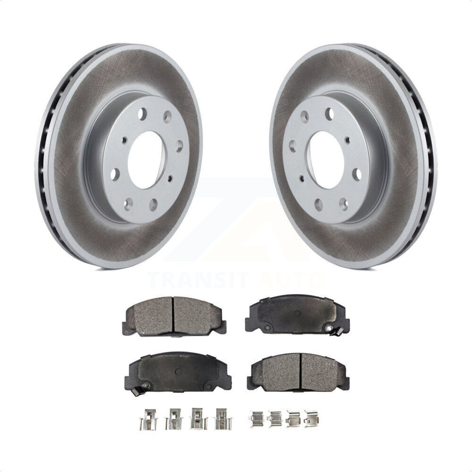 Front Coated Disc Brake Rotors And Semi-Metallic Pads Kit For Honda Civic del Sol CRX KGF-100183 by Transit Auto