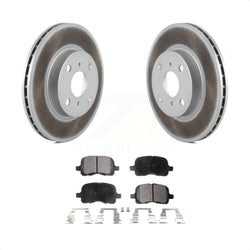 Front Coated Disc Brake Rotors And Semi-Metallic Pads Kit For 1998-2002 Toyota Corolla Chevrolet Prizm KGF-100192