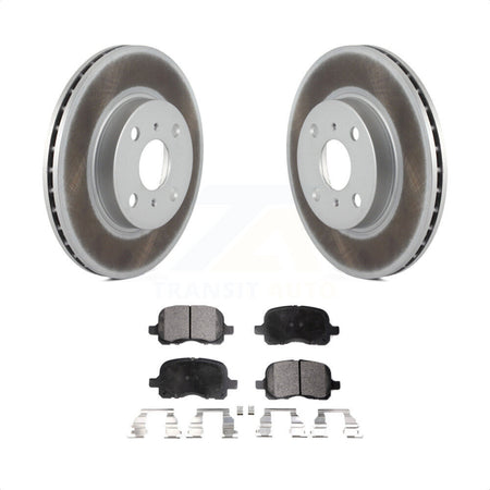 Front Coated Disc Brake Rotors And Semi-Metallic Pads Kit For 1998-2002 Toyota Corolla Chevrolet Prizm KGF-100192 by Transit Auto