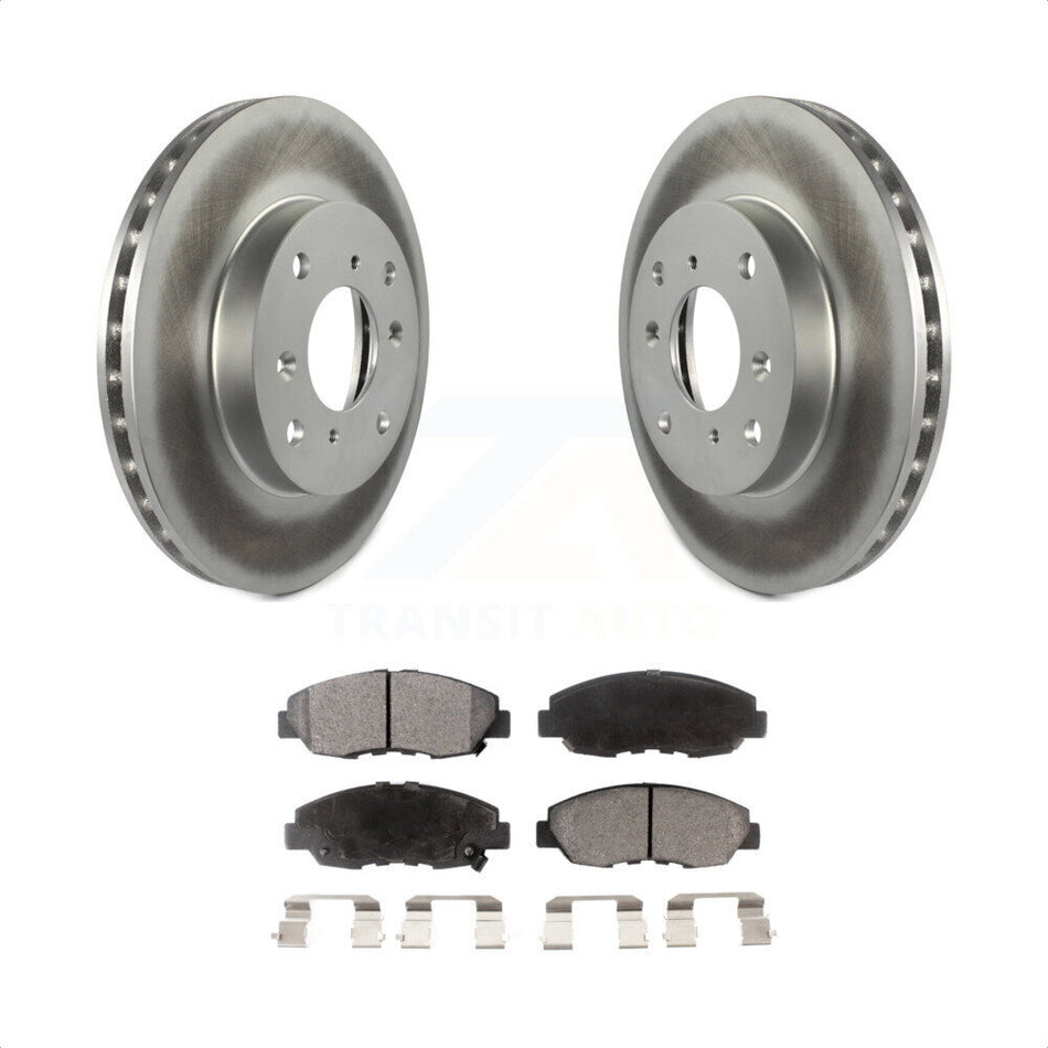 Front Coated Disc Brake Rotors And Semi-Metallic Pads Kit For Honda Accord Acura CL KGF-100204 by Transit Auto