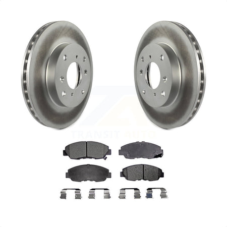 Front Coated Disc Brake Rotors And Semi-Metallic Pads Kit For 1998-2002 Honda Accord Sedan with 2.3L KGF-100205 by Transit Auto