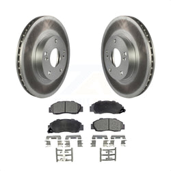 Front Coated Disc Brake Rotors And Semi-Metallic Pads Kit For 1998-2002 Honda Accord 3.0L KGF-100209