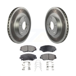 Front Coated Disc Brake Rotors And Semi-Metallic Pads Kit For Honda Accord Civic Element Fit Acura ILX CR-Z KGF-100211