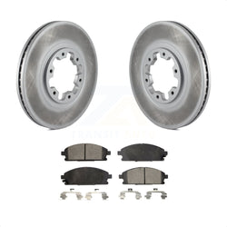 Front Coated Disc Brake Rotors And Semi-Metallic Pads Kit For Nissan Pathfinder INFINITI QX4 KGF-100213